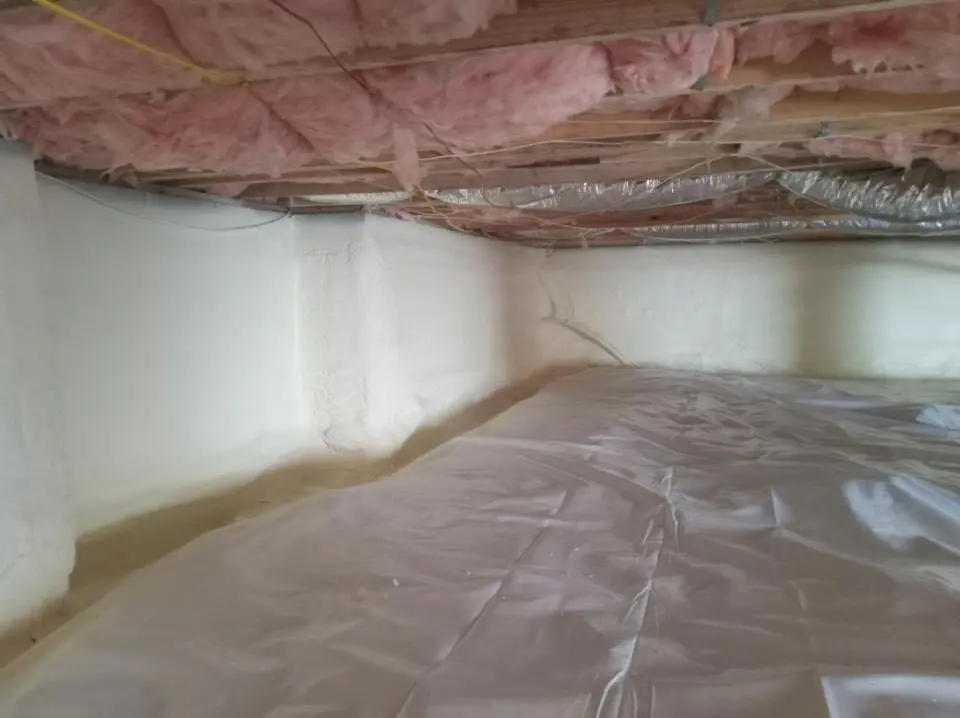 Crawl space encapsulation with closed-cell spray foam for Attic Insulation in Pollock Pines